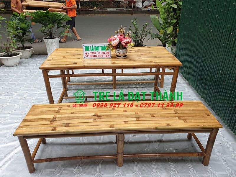 Bàn Ghế Ăn Bằng Tre - BGABT009